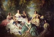 Franz Xaver Winterhalter The Empress Eugenie Surrounded by her Ladies in Waiting oil painting picture wholesale